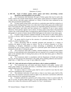 NC General Statutes - Chapter 18C Article 4 1 Article 4. Operation of