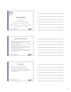 1 Team Playing Learning Objectives Overview