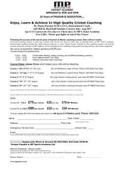 Form - MP Sports Cricket Academy in oxfordshire and