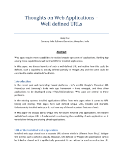 Thoughts on Web Applications &ndash; Well defined URLs