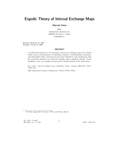 Ergodic Theory of Interval Exchange Maps