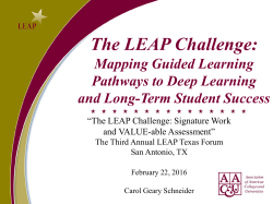 The LEAP Challenge: Mapping Guided Learning Pathways to Deep