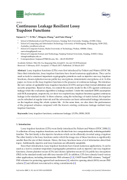 Continuous Leakage Resilient Lossy Trapdoor Functions