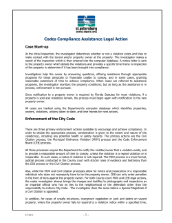 Codes Compliance Assistance Legal Action