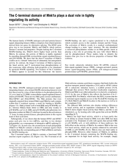 The C-terminal domain of Mnk1a plays a dual role in tightly