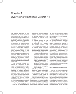 Chapter 1 Overview of Handbook Volume 14