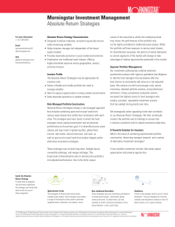 Morningstar Investment Management Absolute Return Strategies