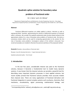 Quadratic spline solution for boundary value problem of fractional