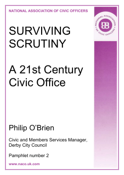 Surviving Scrutiny - National Association of Civic Officers