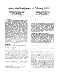 An Assistive Robotic Agent for Pedestrian Mobility