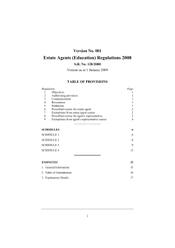Estate Agents (Education) Regulations 2008