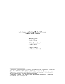 Late Money and Betting Market Efficiency