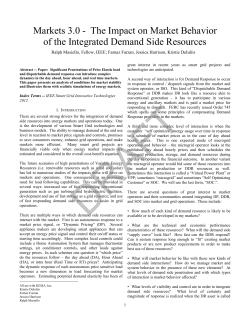 Markets 3.0 - The Impact on Market Behavior of the Integrated
