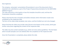 The company- and project- presentation