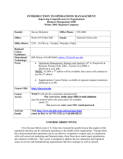 introduction to operations management