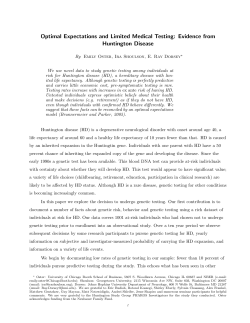 Optimal Expectations and Limited Medical Testing: Evidence from