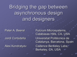 Introduction to basic concepts on asynchronous circuit design