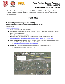 Penn Fusion Soccer Academy ECNL and NPL Home Field Sites