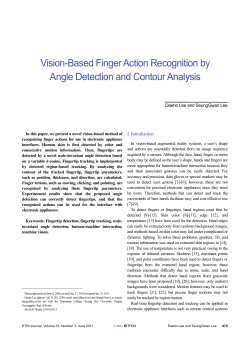 Vision-Based Finger Action Recognition by Angle