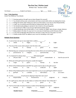 The First Tee / PLAYer Level