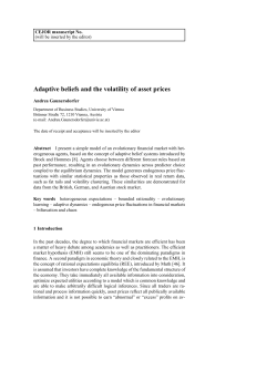 Adaptive beliefs and the volatility of asset prices