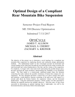 Optimal Design of a Compliant Rear Mountain Bike Suspension