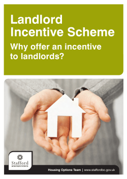 Landlord Incentive Scheme - Stafford Borough Council