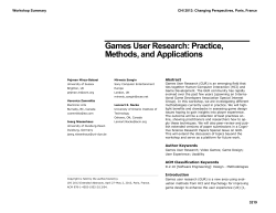 Games user research: practice, methods, and applications