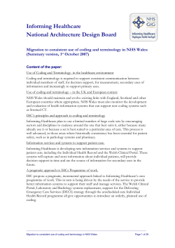 Use of Coding and Terminology