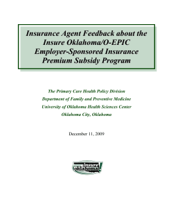 Insurance Agent Feedback about the Insure Oklahoma/O