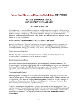 Fabozzi Bond Markets and Strategies Sixth Edition CHAPTER 22