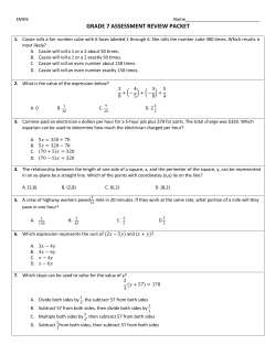 grade 7 assessment review packet