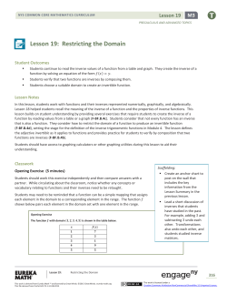 Precalculus Module 3, Topic C, Lesson 19: Teacher