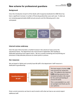 Professional guardians` scheme Benefits