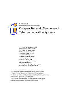 Complex Network Phenomena in Telecommunication