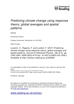 Predicting climate change using response theory: global averages