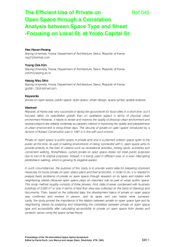 The Efficient Use of Private on Open Space through a