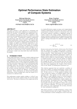Optimal Performance State Estimation of Compute Systems