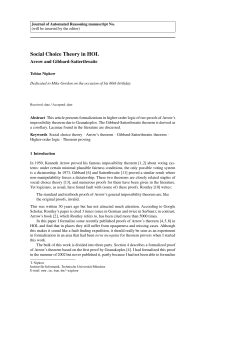 Social Choice Theory in HOL - Fakult&auml;t f&uuml;r Informatik