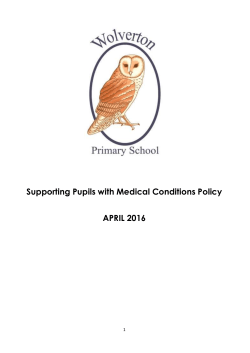Supporting pupils with medical conditions
