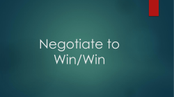 Negotiate to Win/Win PowerPoint