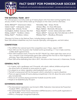fact sheet for powerchair soccer