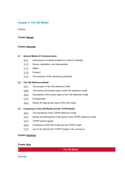 Chapter 2: The OSI Model