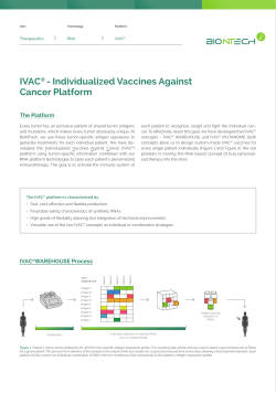 IVAC® - Individualized Vaccines Against Cancer Platform