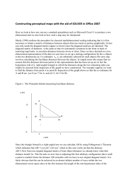 MDS with spreadsheet