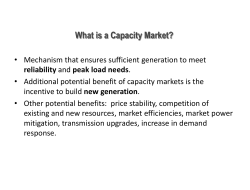 PJM`s Current Capacity Market
