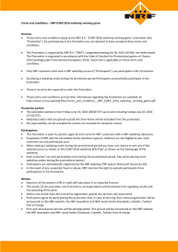 Terms and conditions &ndash; NRF EURO 2016 webshop winning game