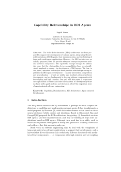Capability Relationships in BDI Agents - Inf
