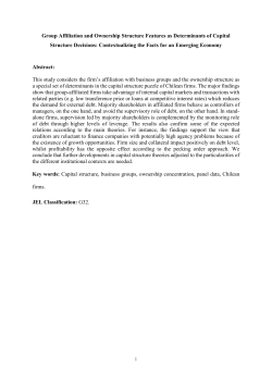 Group Affiliation and Ownership Structure Features as Determinants