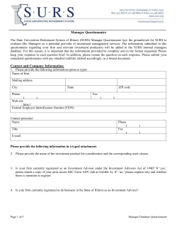 Manager Questionnaire